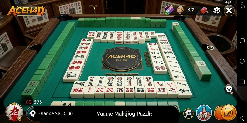 Tampilan menarik dari gameplay Mahjong ACEH4D yang seru.