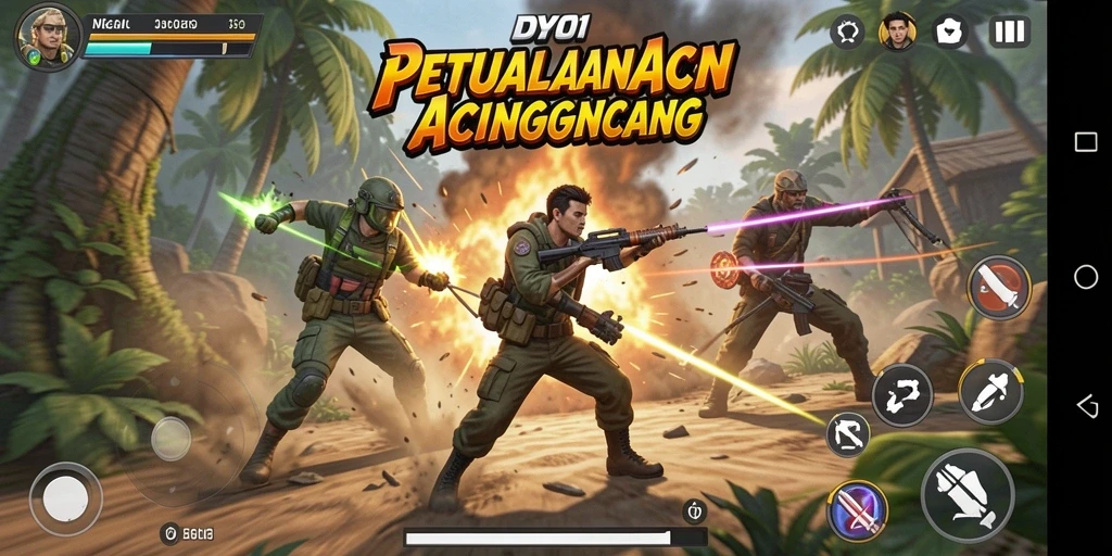Screenshot utama DY01 menampilkan aksi mendebarkan dalam gameplay yang intens.