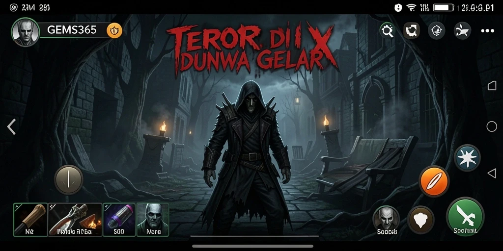 Tampilan gameplay GEMS365 yang menggugah adrenalin dan mencekam.
