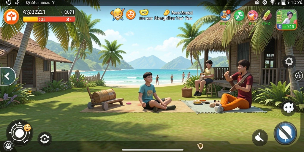 Screenshot dari gameplay QQ1221 yang seru dan penuh warna.
