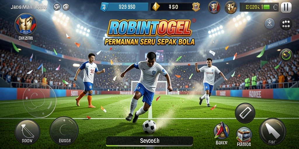 Screenshot gameplay <strong>ROBINTOGEL</strong> dengan aksi seru di lapangan.