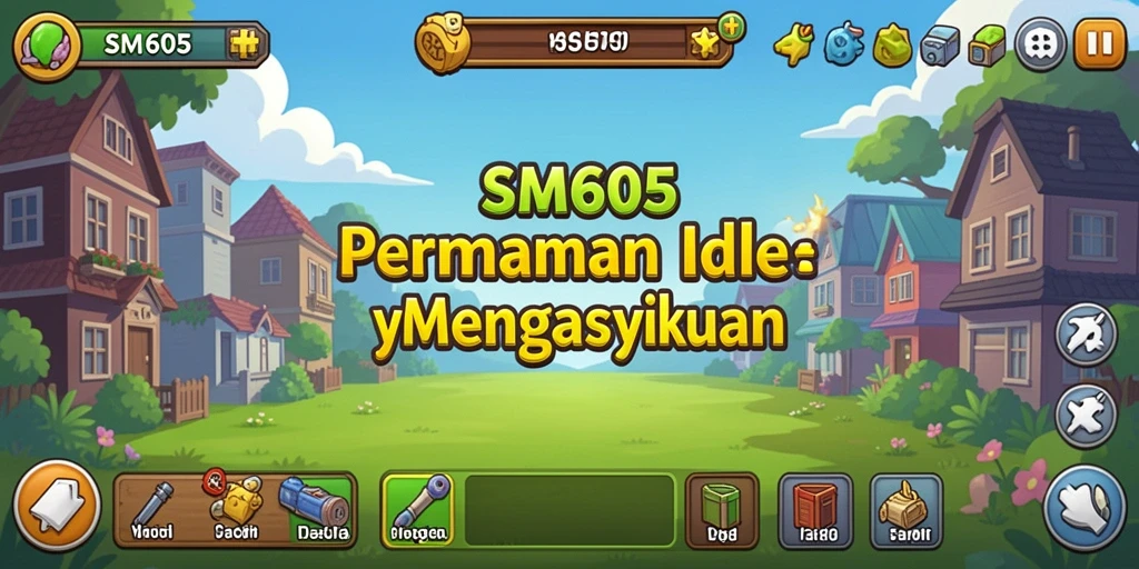 Tampilan gameplay SM605 yang menarik dalam konsep Idle.